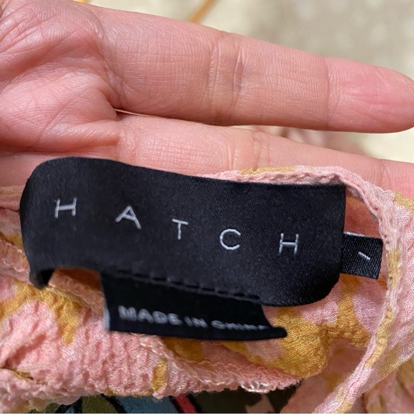 Hatch Sz 1 Maternity Floral Tier Pink Midi Dress - Picture 6 of 6